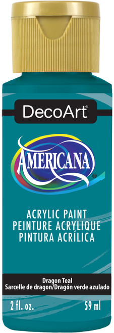6 Pack - DecoArt Americana Acrylic Paint 2oz-Dragon Teal - DA-1GX3F - 016455978443