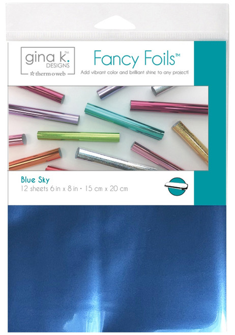Gina K Designs Fancy Foil 6"X8" 12/Pkg-Blue Sky - 5A002W99-1GX1Q - 000943182108