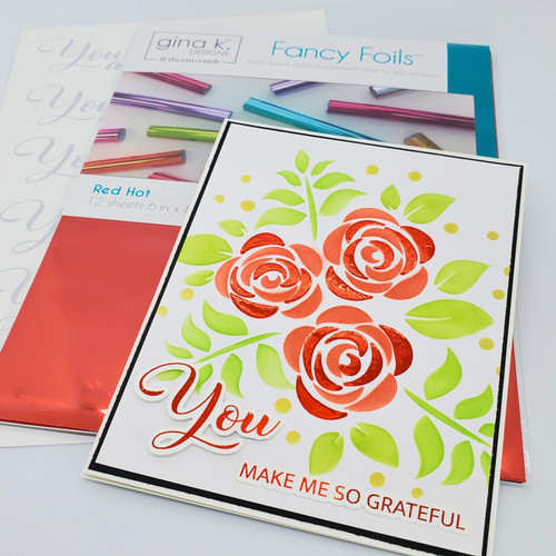 Gina K Designs Fancy Foil 6"X8" 12/Pkg-Red Hot - 5A002W9B-1GX1R