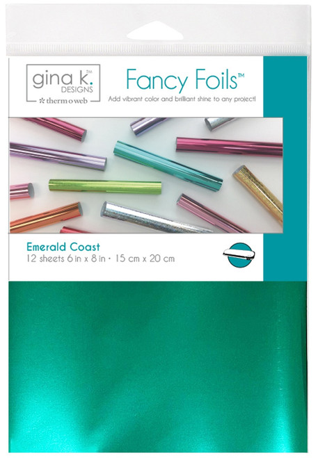 Gina K Designs Fancy Foil 6"X8" 12/Pkg-Emerald Coast - 5A002W96-1GX1M - 000943182078
