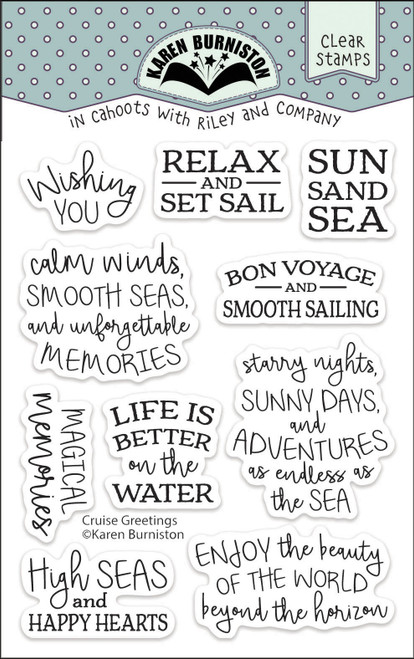 Karen Burniston Clear Stamps 3"x4"-Cruise Greetings - 5A002WBJ-1GX34 - 084282635266