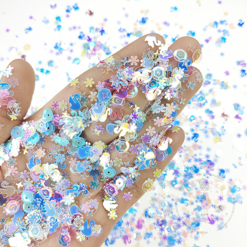 6 Pack - Dress My Craft Sequins 8gms-Shining Swan Blue Mix - 5A002W8Z-1GX1D 6 Pack - Dress My Craft Sequins 8gms-Shining Swan Blue Mix - 5A002W8Z-1GX1D