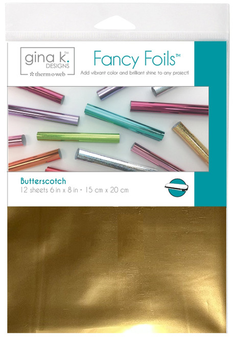2 Pack - Gina K Designs Fancy Foil 6"X8" 12/Pkg-Butterscotch - 5A002W98-1GX1P - 000943182092 2 Pack - Gina K Designs Fancy Foil 6"X8" 12/Pkg-Butterscotch - 5A002W98-1GX1P - 000943182092