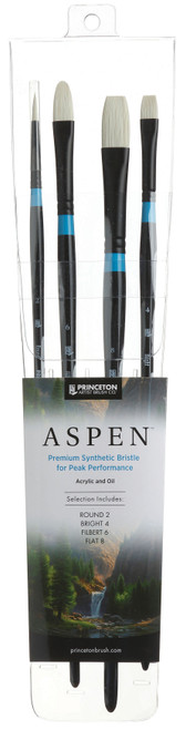 Princeton Aspen Professional Set 4/Pkg-Acrylic & Oil - 5A002W7M-1GWZY - 757063650306