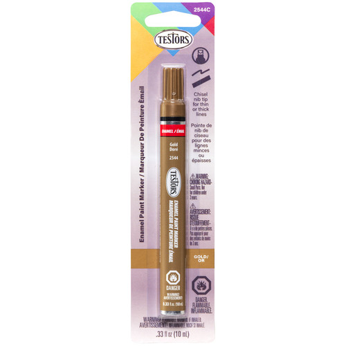 3 Pack - Testors Enamel Paint Marker-Metallic Gold - 5A002W7N-1GX00 - 756112544016