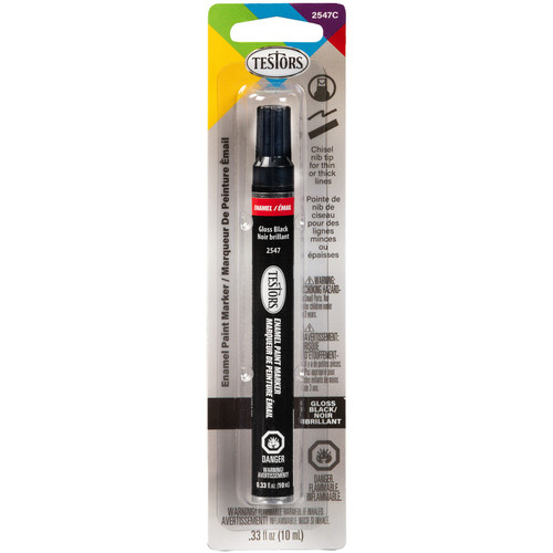 3 Pack - Testors Enamel Paint Marker-Gloss Black - 5A002W7N-1GX02 - 756112547222