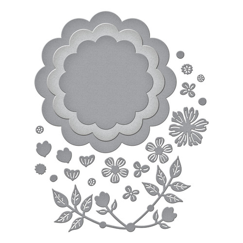 Spellbinders Etched Dies Vintage Flower Shoppe-Scallop Journal Cards - 5A002WJ2-1GXBH Spellbinders Etched Dies Vintage Flower Shoppe-Scallop Journal Cards - 5A002WJ2-1GXBH