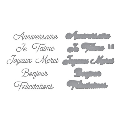 Spellbinders Etched Dies from International Sentiments-French Everyday - 5A002WJW-1GXBJ