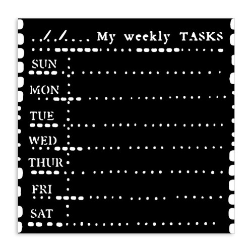 Stamperia Stencil 4.72"x4.72"-Diary Weekly Planner - 5A002MCY-1GNSQ