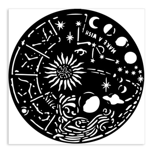 3 Pack - Stamperia Stencil 4.72"x4.72"-Cosmos Circle - 5A002MCL-1GNT1