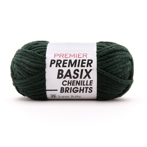 Premier Basix Chenille Brights Yarn-Forest - 2126-1GX5S - 840166856017 Premier Basix Chenille Brights Yarn-Forest - 2126-1GX5S - 840166856017