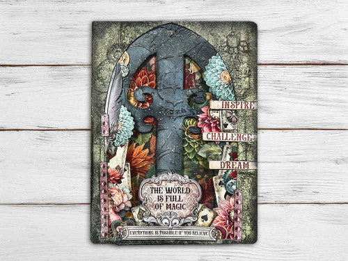 Stamperia Stencil 7.87"X9.84"-Master Of Magic, Gotchic Texture - 5A002MCD-1GNS4