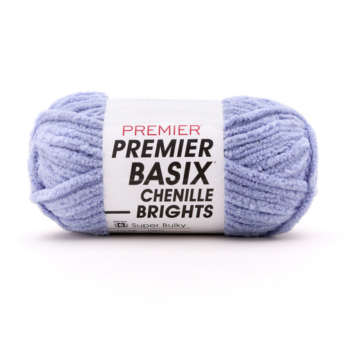 Premier Basix Chenille Brights Yarn-Periwinkle - 2126-1GX5V - 840166855959 Premier Basix Chenille Brights Yarn-Periwinkle - 2126-1GX5V - 840166855959