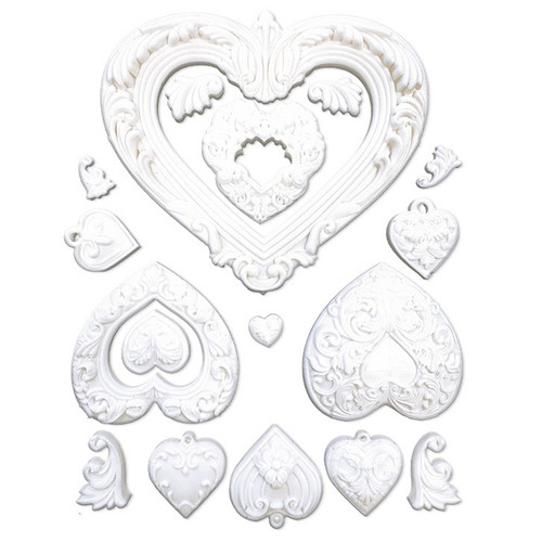 Stamperia Silicone Mold A5-Hearts - 5A002MBC-1GNS6