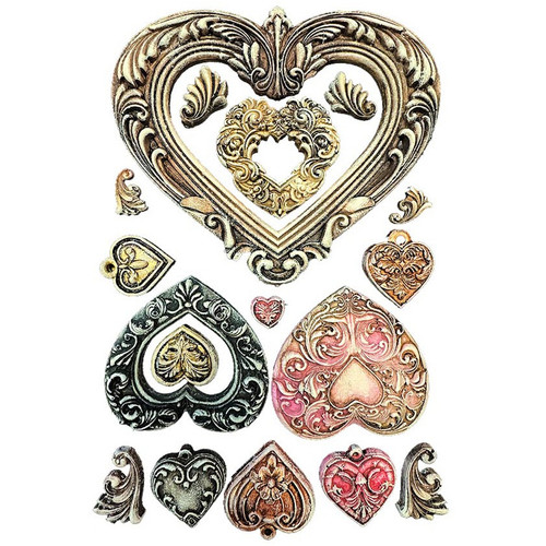 Stamperia Silicone Mold A5-Hearts - 5A002MBC-1GNS6 Stamperia Silicone Mold A5-Hearts - 5A002MBC-1GNS6