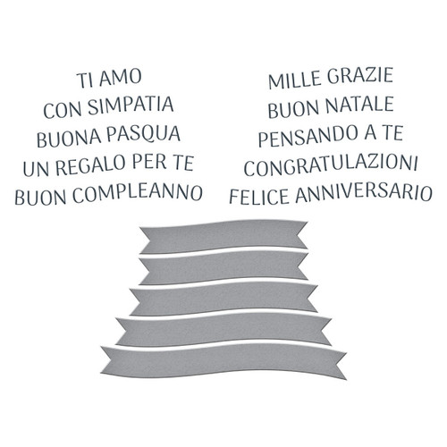 Spellbinders BetterPress Plate & Die Set -Italian Sentiments - 5A002WHM-1GXB4