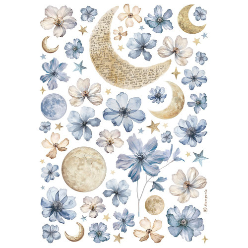 Stamperia Assorted Rice Paper-Sun & Moon - 5A002MCG-1GNSF - 5993110041030