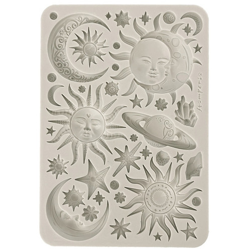 Stamperia Silicone Mold A5-Sun & Moon - 5A002MBF-1GNRY - 5993110040583