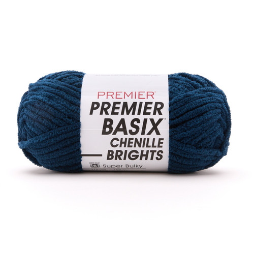 Premier Basix Chenille Brights Yarn-Midnight - 2126-1GX63 - 840166856000 Premier Basix Chenille Brights Yarn-Midnight - 2126-1GX63 - 840166856000