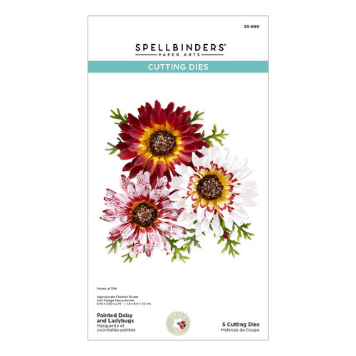 Spellbinders Etched Dies Through the Meadow by Susan Tierney-Painted Daisy and Ladybugs - 5A002WJ9-1GX90 - 810146549581