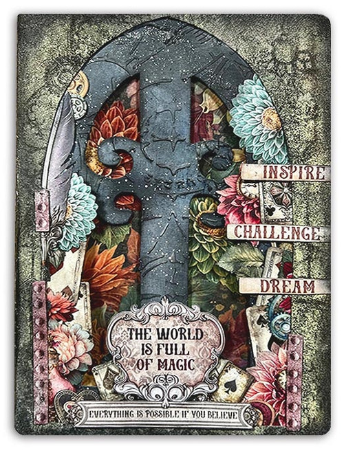 Stamperia Clear Stamps 5.5"X7"-Master Of Magic, Border & Circles - 5A002MBG-1GNTQ Stamperia Clear Stamps 5.5"X7"-Master Of Magic, Border & Circles - 5A002MBG-1GNTQ