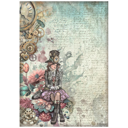 Stamperia Rice Paper Sheet A4-Lady - 5A002MCJ-1GNTT - 5993110041399