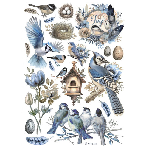 Stamperia Assorted Rice Paper A4-Birds - 5A002MDP-1GNTV - 5993110041733