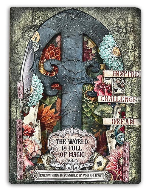 3 Pack - Stamperia Stencil 7.87"X9.84"-Master Of Magic, Gotchic Texture - 5A002MCD-1GNS4