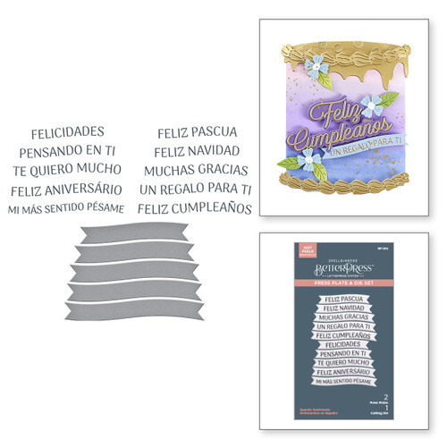 Spellbinders BetterPress Plate & Die Set -Spanish Sentiments - 5A002WHN-1GX9Y