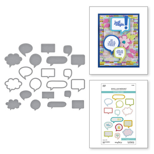 Spellbinders Etched Dies Just Sayin' by Kelly Bangs-Speech Bubbles - 5A002WHQ-1GXB1