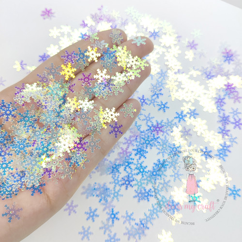 Dress My Craft Sequins 8gms-Holographic Snowflake 5A002W8W-1GX19