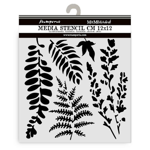 Stamperia Stencil 4.72"x4.72"-Leaves - 5A002M9V-1GNV5 - 5993110041764