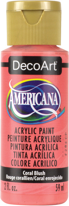 6 Pack - DecoArt Americana Acrylic Paint 2oz-Coral Blush - Opaque - DA-292 - 766218051516