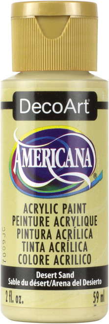 DecoArt Americana Acrylic Paint 2oz-Desert Sand - Opaque - DA-077 - 016455177303