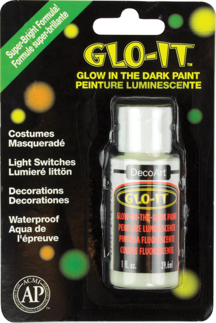 DecoArt Glo-It Glow In The Dark Paint-1oz - DAS2C - 016455402801