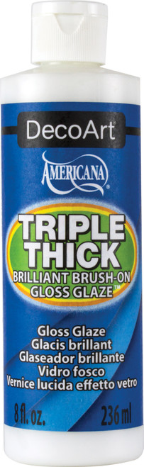 3 Pack - DecoArt Triple Thick Brilliant Brush-On Gloss Glaze-8oz - TG01-9 - 766218038692