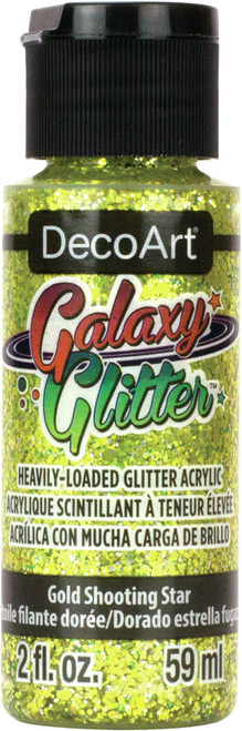 DecoArt Galaxy Glitter Acrylic Paint 2oz-Shooting Star - Gold - DGG2OZ-01 - 766218112026