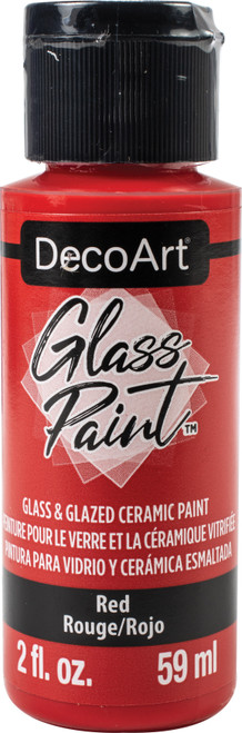 6 Pack - DecoArt Glass Paint 2oz-Red - DGP2OZ-03 - 766218123350