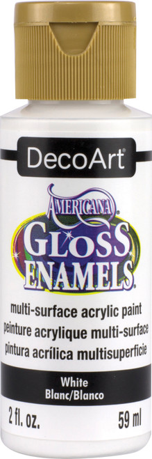 6 Pack - DecoArt Americana Gloss Enamels Acrylic Paint 2oz-White - DAG-01 - 766218037800