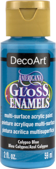 6 Pack - DecoArt Americana Gloss Enamels Acrylic Paint 2oz-Calypso Blue - DAG-234 - 766218041234