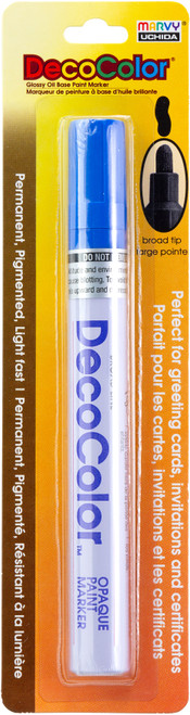 3 Pack - Uchida DecoColor Broad Glossy Oil-Based Paint Marker-Blue - 300C-3 - 028617030326