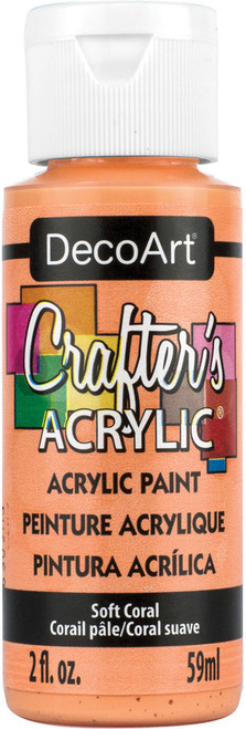 DecoArt Crafter's Acrylic All-Purpose Paint 2oz-Soft Coral - DCA-142 - 766218065087