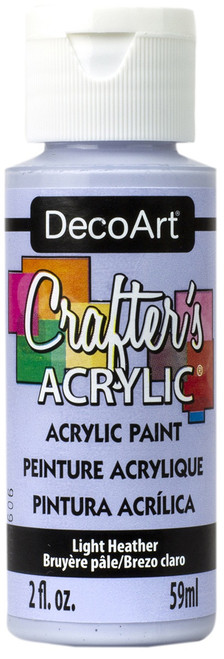 6 Pack - DecoArt Crafter's Acrylic All-Purpose Paint 2oz-Light Heather - DCA-161 - 766218115492