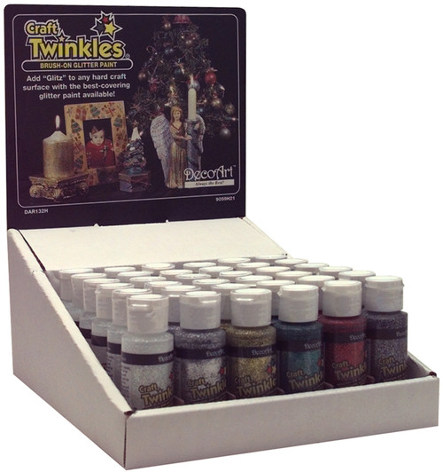 6 Pack - DecoArt Craft Twinkles Glitter Paint 2oz-Crystal - DCT-1 - 016455931301