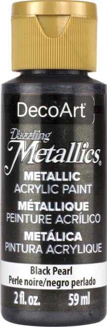 6 Pack - DecoArt Dazzling Metallics Acrylic Paint 2oz-Black Pearl - DM-DA127 - 016455227305