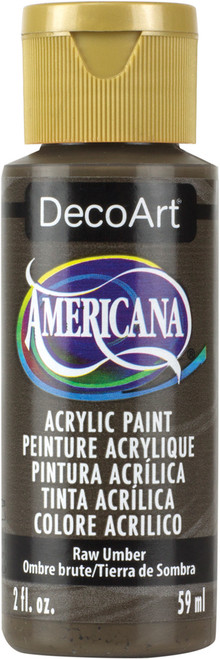 6 Pack - DecoArt Americana Acrylic Paint 2oz-Raw Umber - Opaque - DA-130 - 016455230305