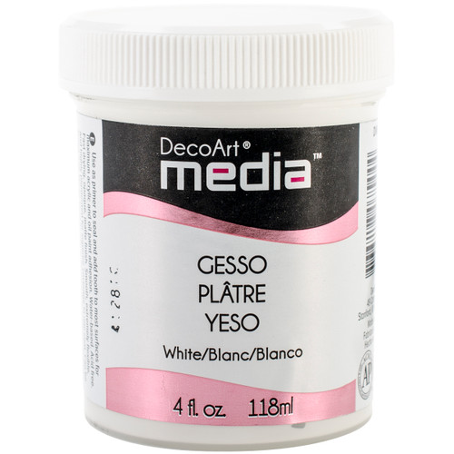 4 Pack - DecoArt Media Gesso 4oz-White - DMM18 - 766218075444