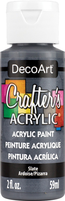 6 Pack - DecoArt Crafter's Acrylic All-Purpose Paint 2oz-Slate - DCA-139 - 766218065056