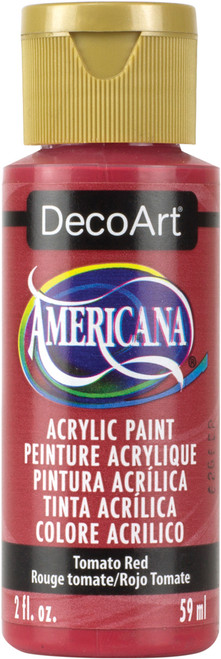 DecoArt Americana Acrylic Paint 2oz-Tomato Red - Opaque - DA-169 - 016455269305