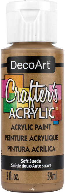 DecoArt Crafter's Acrylic All-Purpose Paint 2oz-Soft Suede - DCA-60 - 766218005632